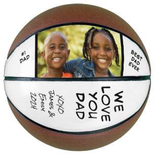 Best Dad Ever Personalised Photo Names Basketball