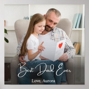 Best Dad Ever Personalised Photo Poster
