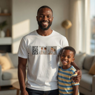 Best Dad Ever Personalised Photo T-Shirt Custom