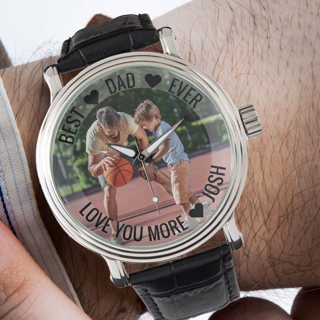 Best Dad Ever Personalised Photo Watch (Creator Uploaded)