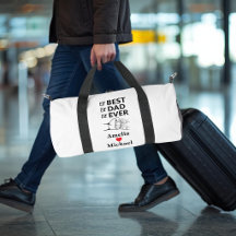 Best Dad Ever Personalised Small Duffel Bag