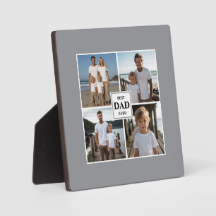 Best dad ever personalized 4 photo template plaque