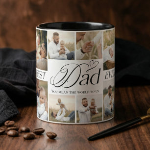 Best Dad Ever Personalized Photo Collage keepsake Mug