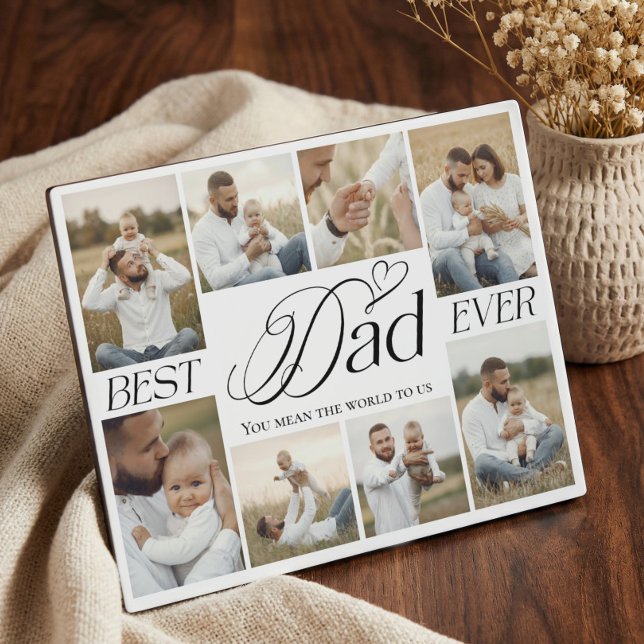 Best Dad Ever Personalized Photo Collage keepsake Plaque (Creator Uploaded)