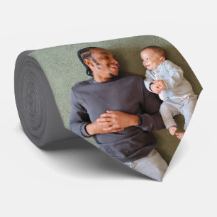 Best Dad Ever Personalized Photo Father's Day Tie