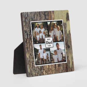 Best dad ever personalized rustic wood template plaque