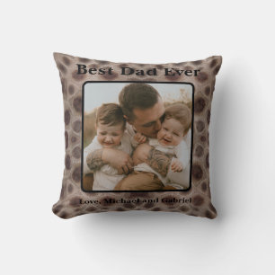 Best Dad Ever Petoskey Stone Michigan Great Lakes Cushion