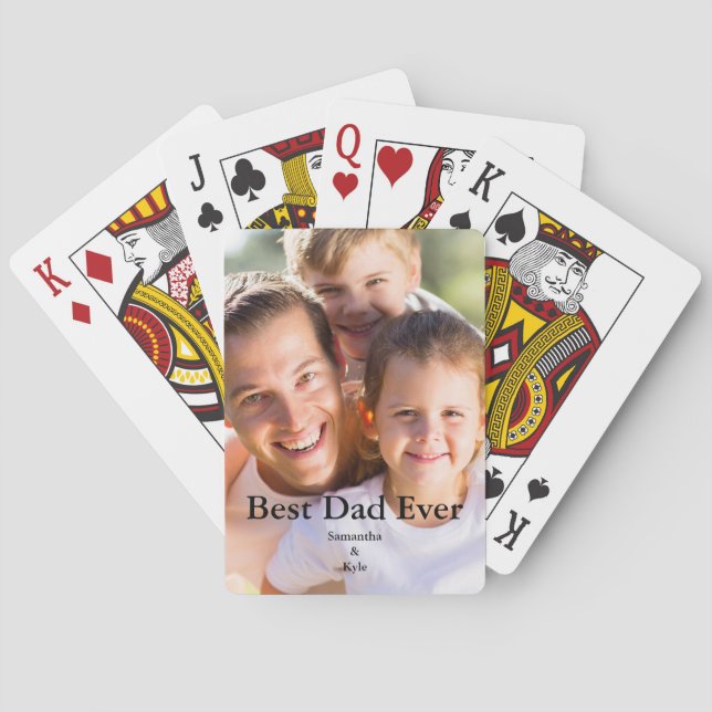 Best Dad Ever Photo Classic Playing Cards (Back)