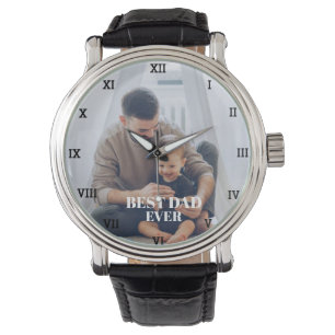 Best Dad Ever Photo Collage Create Your Own Watch