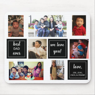 Best dad ever photo collage Father Gift Daddy Love Mouse Mat