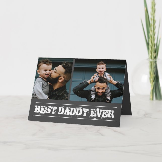 Best Dad Ever Photo Collage Father's Day Card (Front)