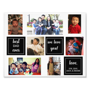 Best dad ever photo collage Father's day gift 