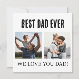 Best Dad Ever Photo Collage Father's day Gift Holiday Card
