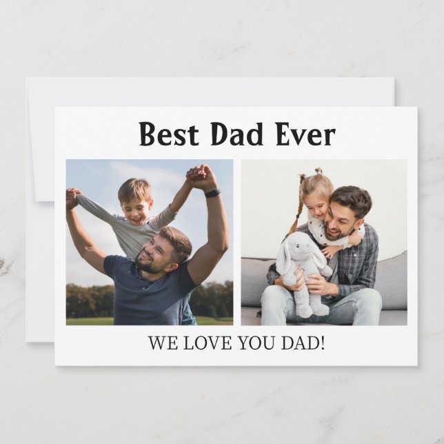 Best Dad Ever  Photo Collage Father's day Gift  Invitation (Front)