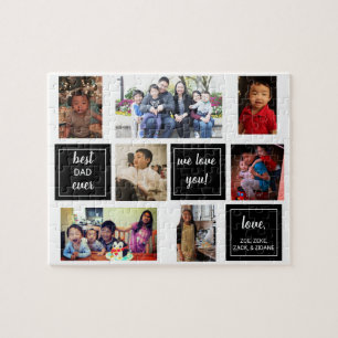Best dad ever photo collage Father's day gift Jigsaw Puzzle
