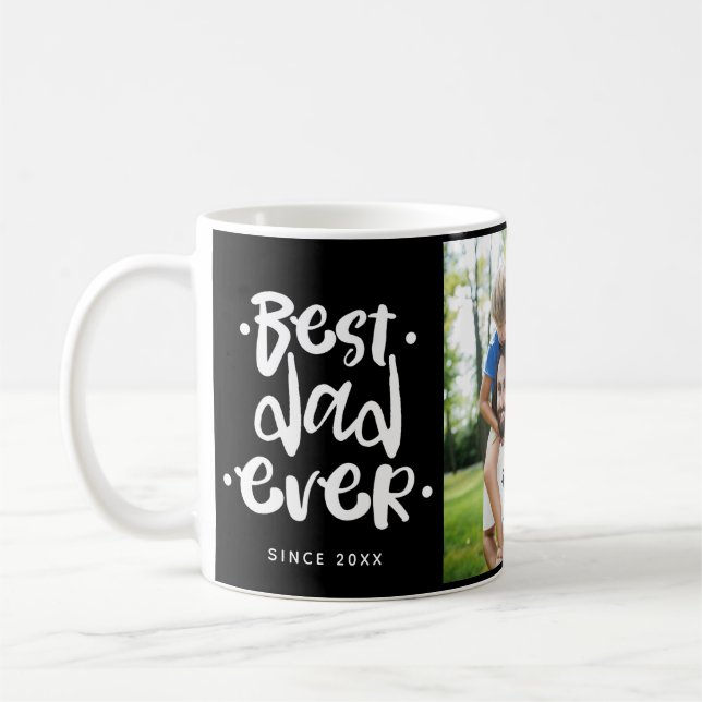 Best Dad Ever Photo Collage Father's Day GIft Trav Coffee Mug (Left)
