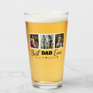 Best Dad Ever Photo Collage  Glass