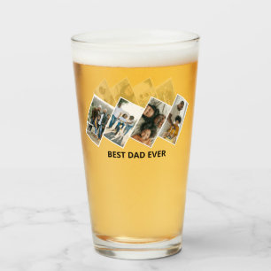 Best dad ever photo collage glass