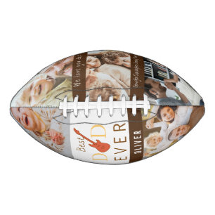 Best Dad Ever Photo Collage Modern Fathers Day American Football