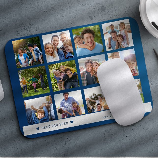Best Dad Ever photo collage Mouse Mat (Creator Uploaded)