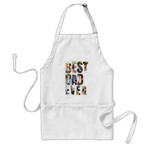 Best Dad Ever   Photo Collage Placeholder Template Standard Apron