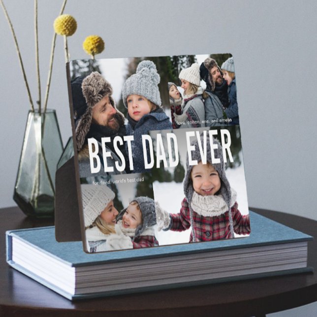 Best Dad Ever Photo Collage Plaque (Creator Uploaded)