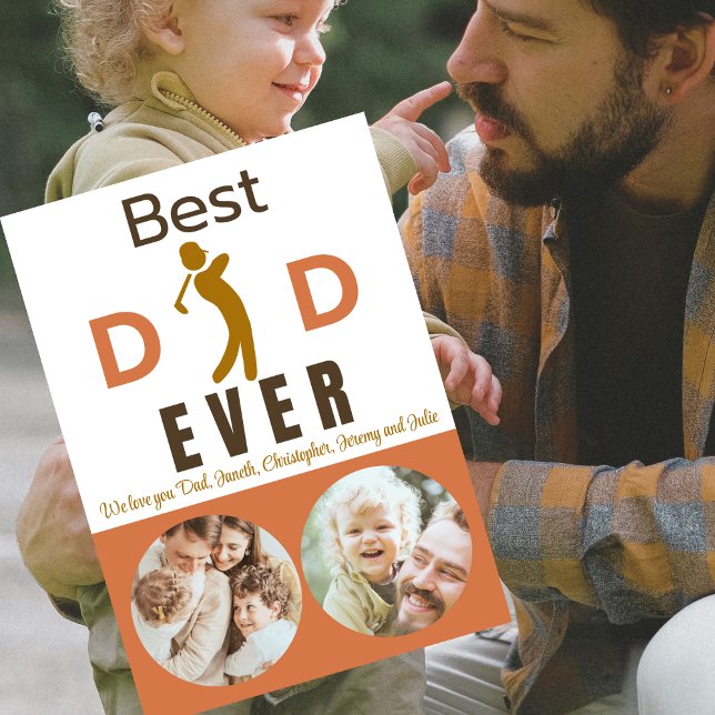 Best Dad Ever Photo Cute Unique Trendy Fathers Day Card (Creator Uploaded)