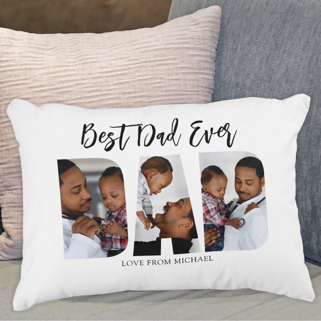 Best Dad Ever Photo Decorative Cushion (Creator Uploaded)