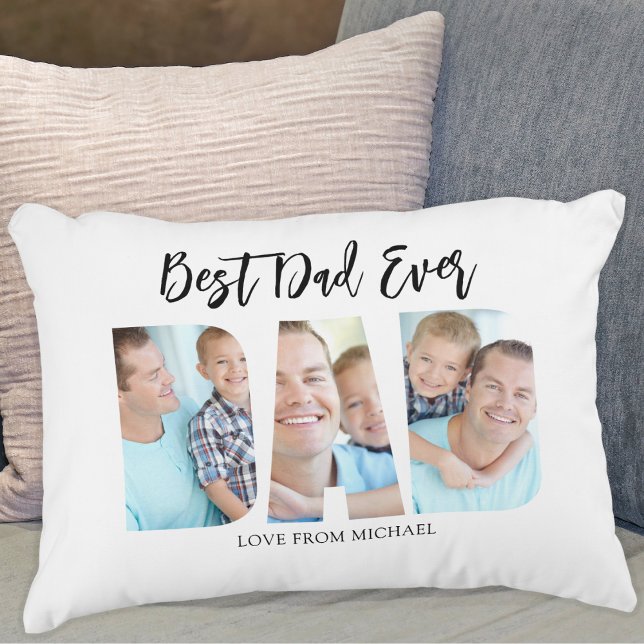 Best Dad Ever Photo Decorative Cushion (Creator Uploaded)