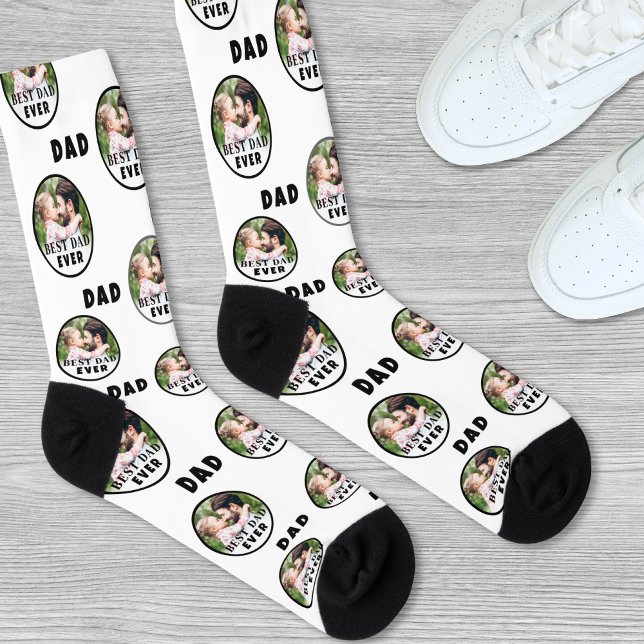 Best Dad Ever Photo Father Socks (Best Dad Ever Photo Father Socks)