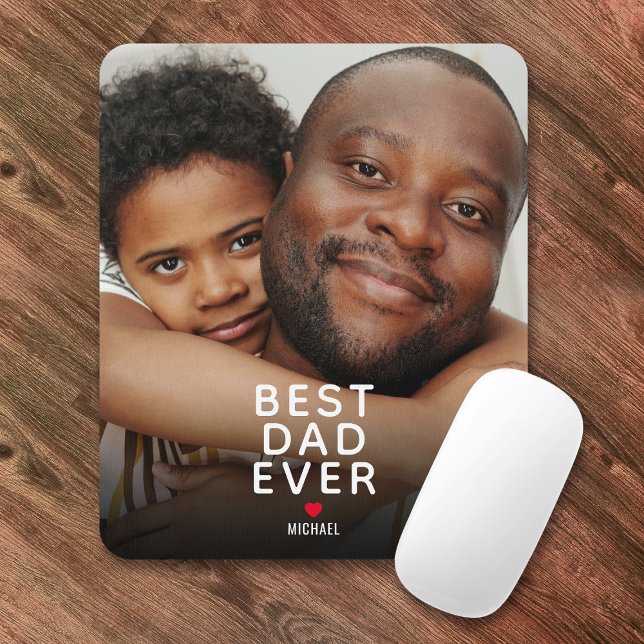 Best Dad Ever Photo Father's Day Mouse Mat (Creator Uploaded)