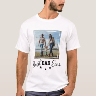 Best Dad Ever Photo Father's Day Typography T-Shirt