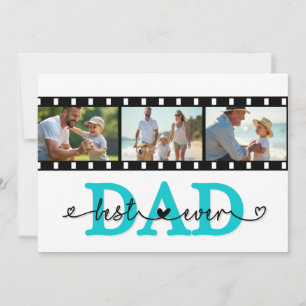 Best Dad Ever Photo Film Strip Card, Fathers day Card