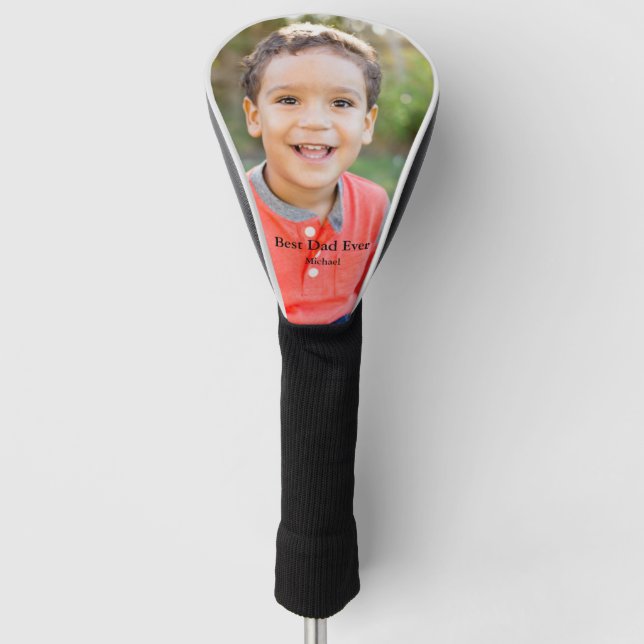 Best Dad Ever Photo Golf Head Cover (Front)