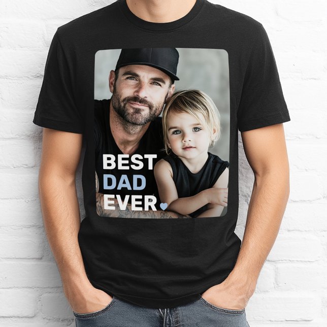 Best dad ever photo heart fathers day T-Shirt (Best dad ever photo heart fathers day T-Shirt)