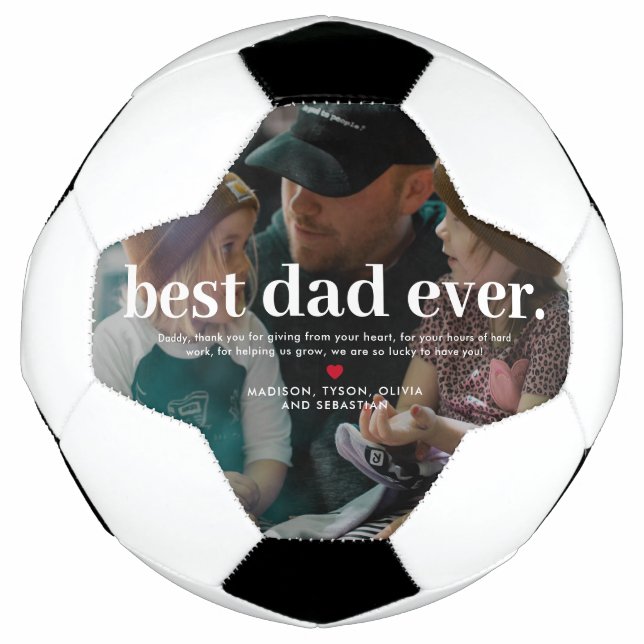 Best Dad Ever Photo Keepsake Football (Front)