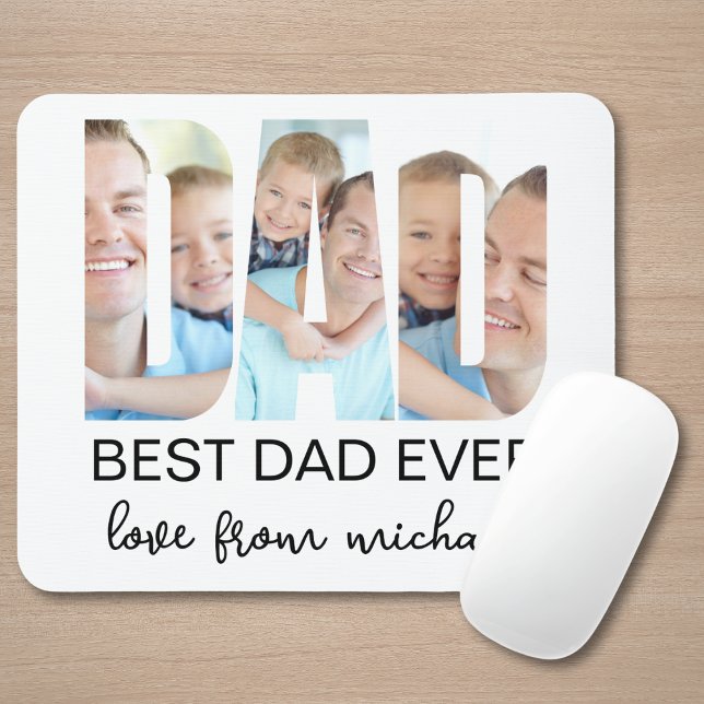 Best Dad Ever Photo Letter Mouse Mat (Creator Uploaded)