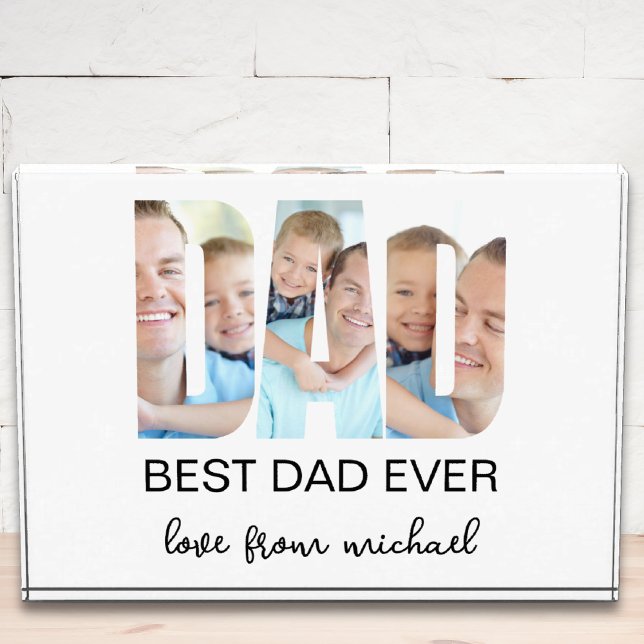 Best Dad Ever Photo Letter Photo Block (Creator Uploaded)