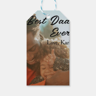 best dad ever photo love simple minimal text date gift tags