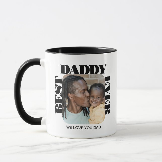 Best Dad Ever Photo Personalised Coffee Mug (Left)