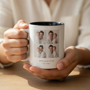 Best Dad Ever Photo Personalised Father’s Day Two-Tone Coffee Mug