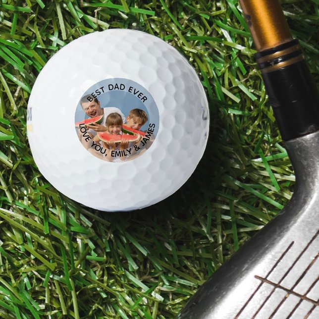 Best Dad Ever Photo Personalised  Golf Balls (Creator Uploaded)