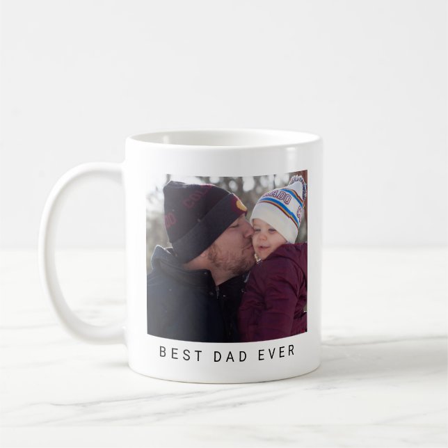 Best Dad Ever Photo Personalised Keepsake Coffee Mug (Left)