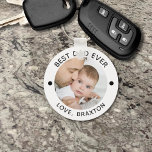 BEST DAD EVER Photo Personalised Key Ring<br><div class="desc">Easily create a personalised keychain for dad with the editable title BEST DAD EVER and your custom text in your choice of colours. PHOTO TIP: Choose a photo with the subject in the middle and/or pre-crop it to a square shape BEFORE uploading and/or use the CROP tool to adjust the...</div>