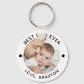 BEST DAD EVER Photo Personalised Key Ring (Front)