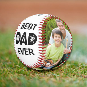 Best Dad Ever Photo Personalised Name Custom Baseball