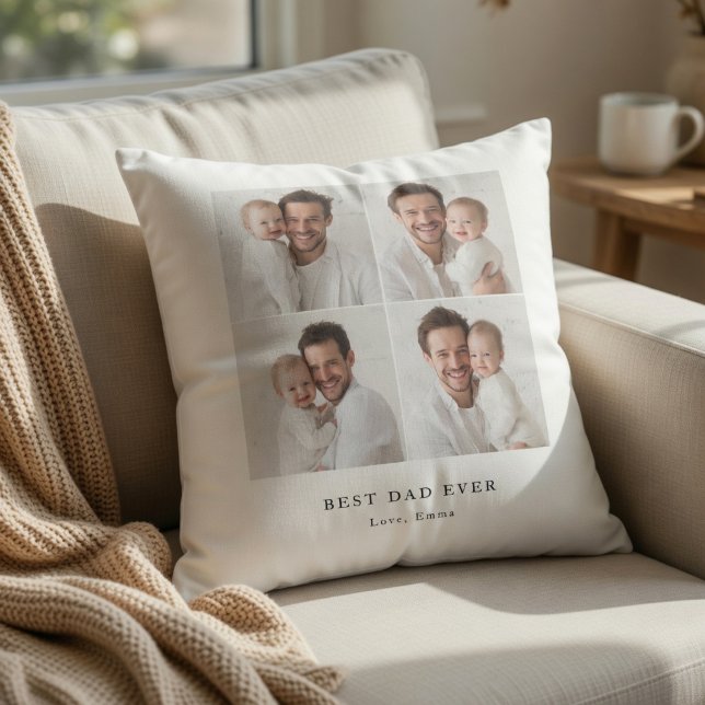 Best Dad Ever Photo | Personalized Father’s Day Cushion (Creator Uploaded)