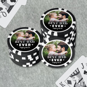 Best Dad Ever Photo Poker Chips