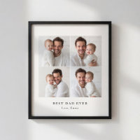 Best Dad Ever Photo Poster | Personalised Gift 