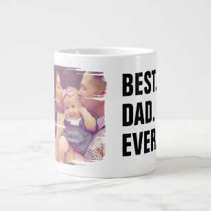 Best Dad Ever Photo Scribble Frame Personalised Large Coffee Mug